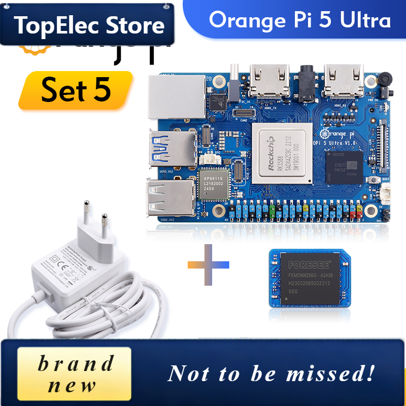 탑일렉 오렌지 파이 5 울트라 + 전원 공급 장치 +  - Rockchip Rk3588 Development Board 리뷰 및 가격